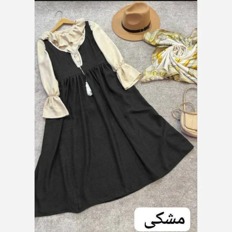 ست شومیز و سارافون زنانه جنس شانتون فری سایز تا 46