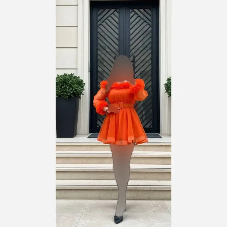 پیراهن عروسکی زنانه مدل عسل کد 1 جنس تور و آستر پاناما فری سایز