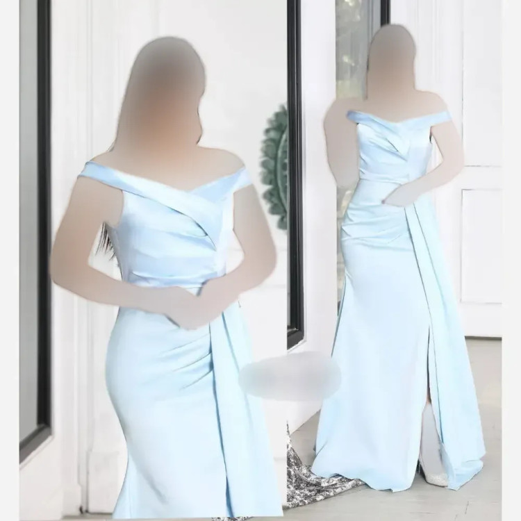 پیراهن ماکسی مجلسی زنانه مدل تیارا جنس ساتن آمریکایی قد 155