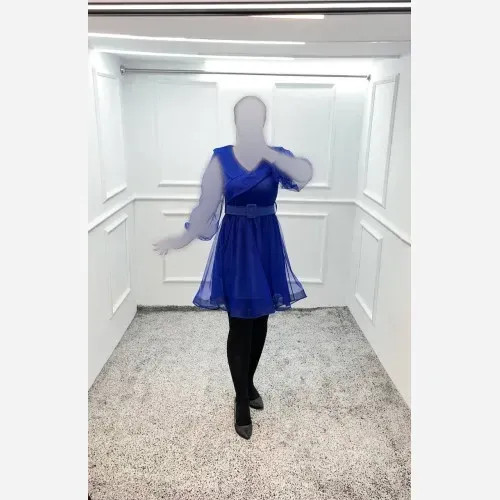 لباس خواب زنانه عروسکی مدل مژگان جنس تور و نوار دبی فری سایز 36 تا 46