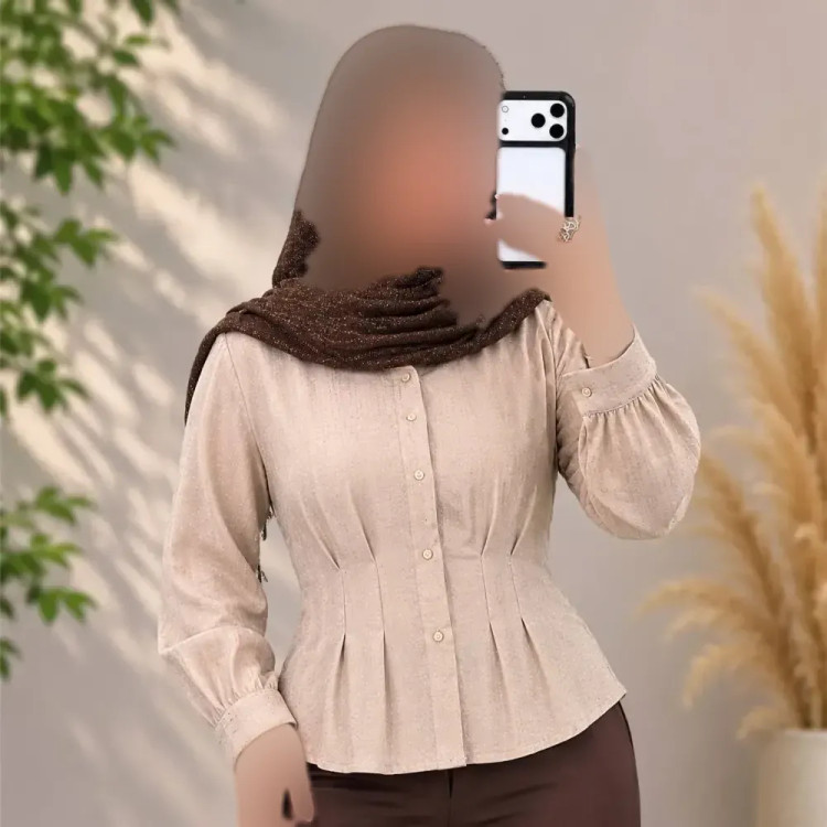 شومیز زنانه پیلی دار مدل پریسا جنس لاریس نگین دار سایز 38 تا 46