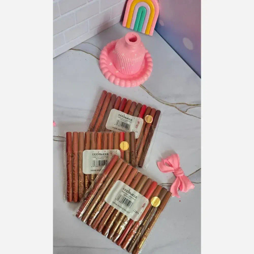 پک رژ لب مدادی 12 عددی دوسه با پیگمنت بالا و رنگبندی متنوع