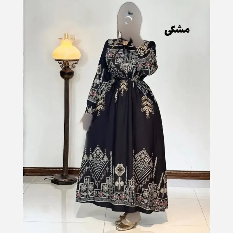 پیراهن ساحلی زنانه مدل روشنا جنس فلور نخ درجه یک فری سایز