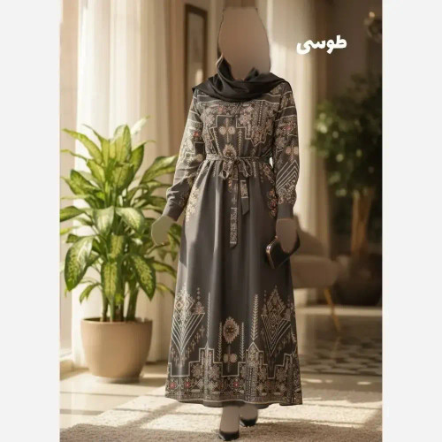 پیراهن ساحلی زنانه مدل روشنا جنس فلور نخ درجه یک فری سایز