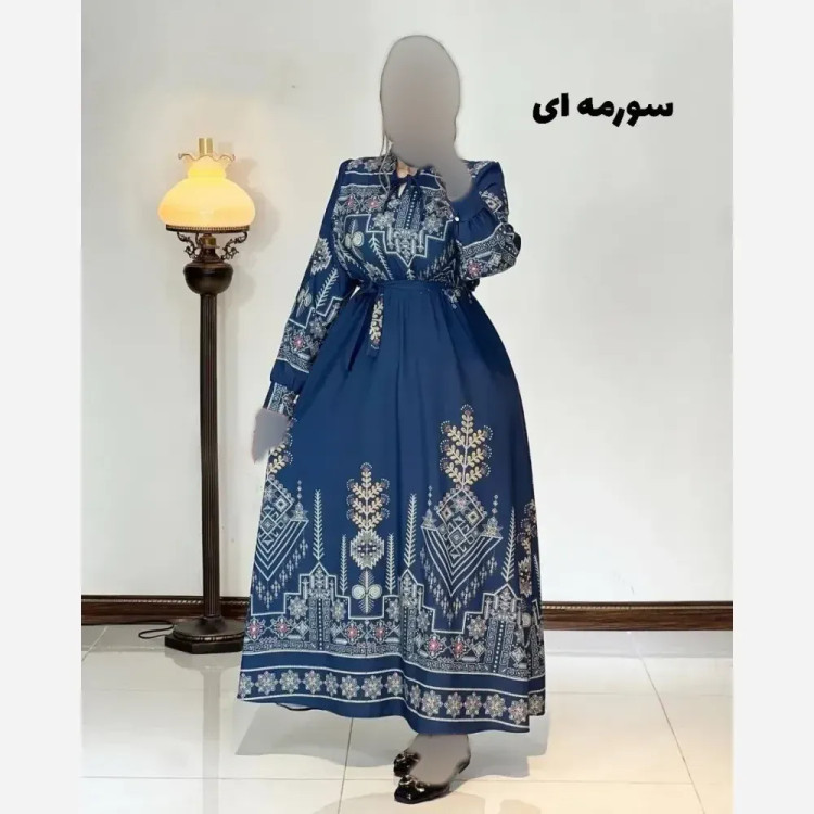 پیراهن ساحلی زنانه مدل روشنا جنس فلور نخ درجه یک فری سایز