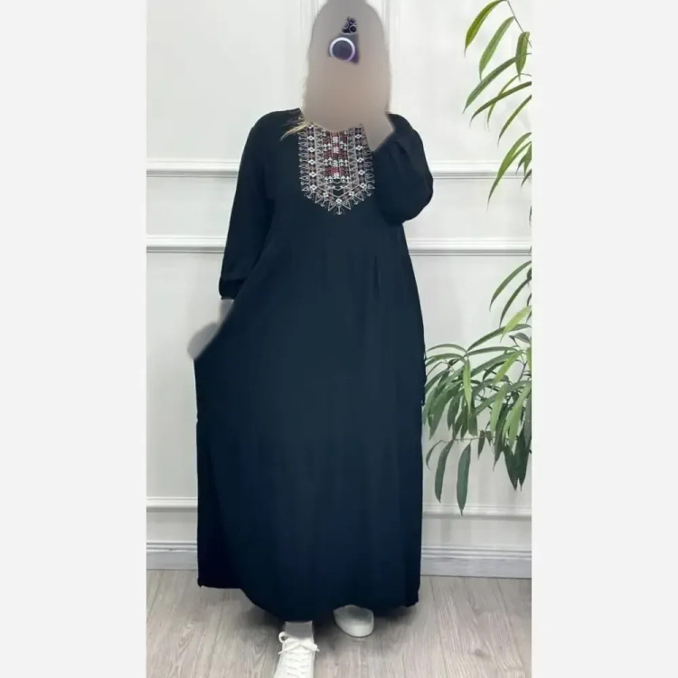 کفتان نخی چاپی کمربنددار زنانه فری سایز 38 تا 50 رنگ سرمه ای و بنفش