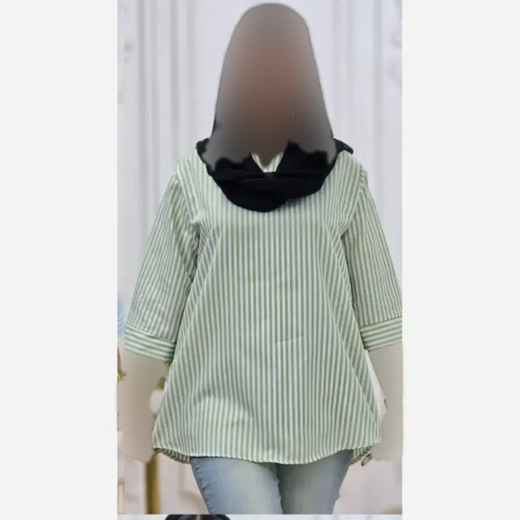 شومیز نخی یقه کوبایی زنانه مدل مهتاب فری سایز 38 تا 46