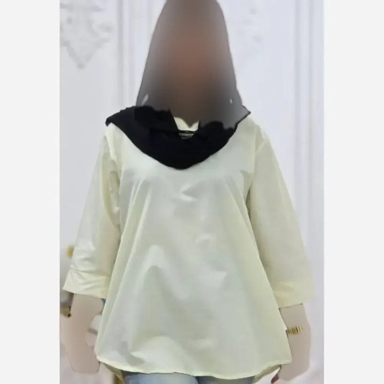 شومیز نخی یقه کوبایی زنانه مدل مهتاب فری سایز 38 تا 46