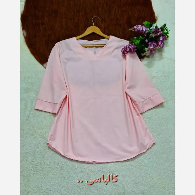 شومیز نخی یقه کوبایی زنانه مدل مهتاب فری سایز 38 تا 46