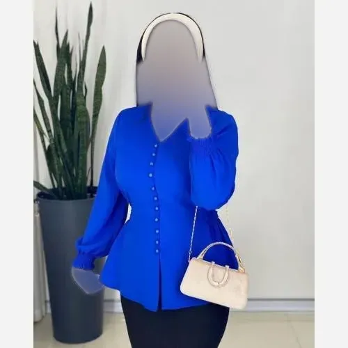 شومیز زنانه قواره دار جنس کرپ حریر و کریستال سایز 38 تا 52