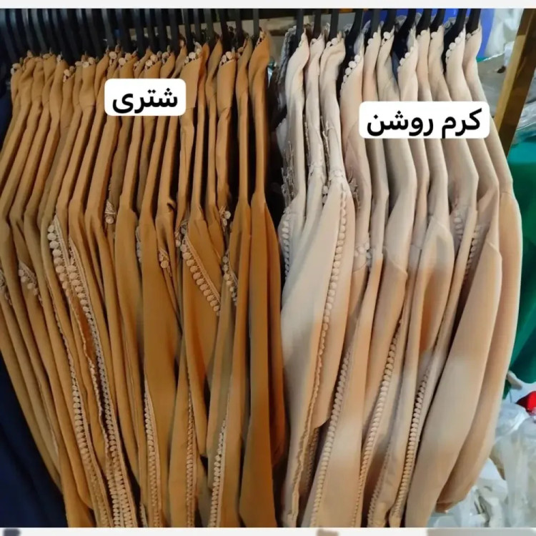 شومیز زنانه مجلسی الیزه مصری سایز بزرگ با خرج کار گیپور گل برجسته