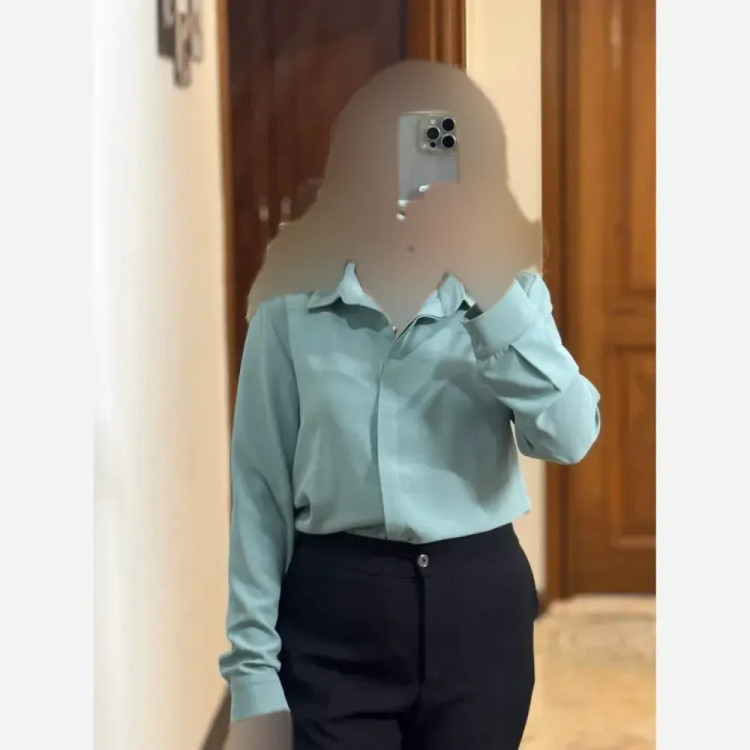 شومیز زنانه مجلسی الیزه مصری سایز بزرگ با خرج کار گیپور گل برجسته