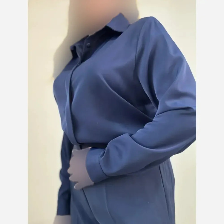 شومیز زنانه مجلسی الیزه مصری سایز بزرگ با خرج کار گیپور گل برجسته