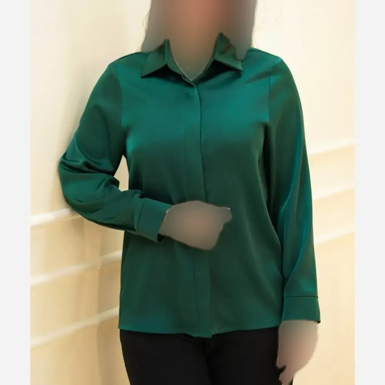 شومیز زنانه مجلسی الیزه مصری سایز بزرگ با خرج کار گیپور گل برجسته