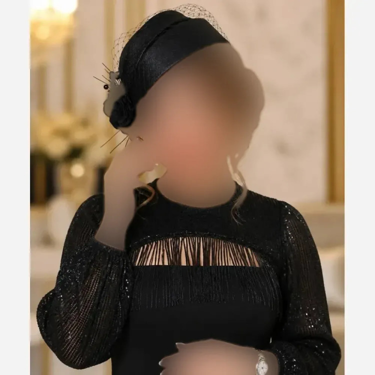 پیراهن مجلسی زنانه دکلته غواصی با رویه پولک زارا مشکی کد 310