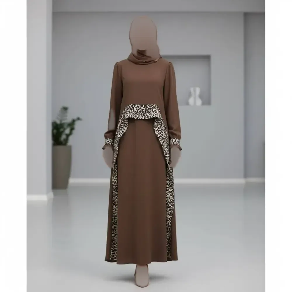 پیراهن عبایی زنانه طرح نرگس جنس ابروبادی سایز فری 40 تا 52