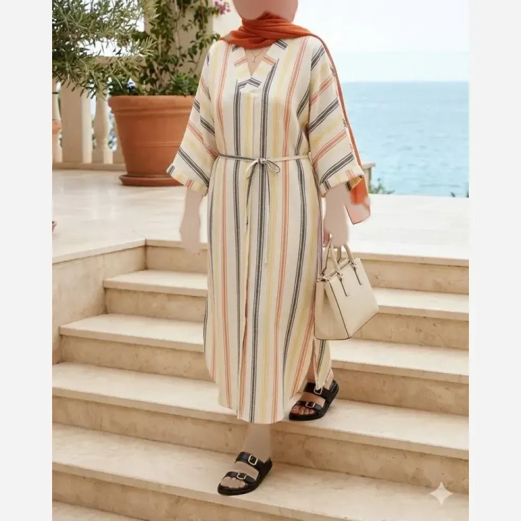 مانتو لینن زنانه مدل الیس سایز بزرگ 38 تا 48 قد 120 کد 1010