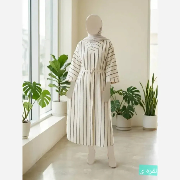 مانتو لینن زنانه مدل الیس سایز بزرگ 38 تا 48 قد 120 کد 1010
