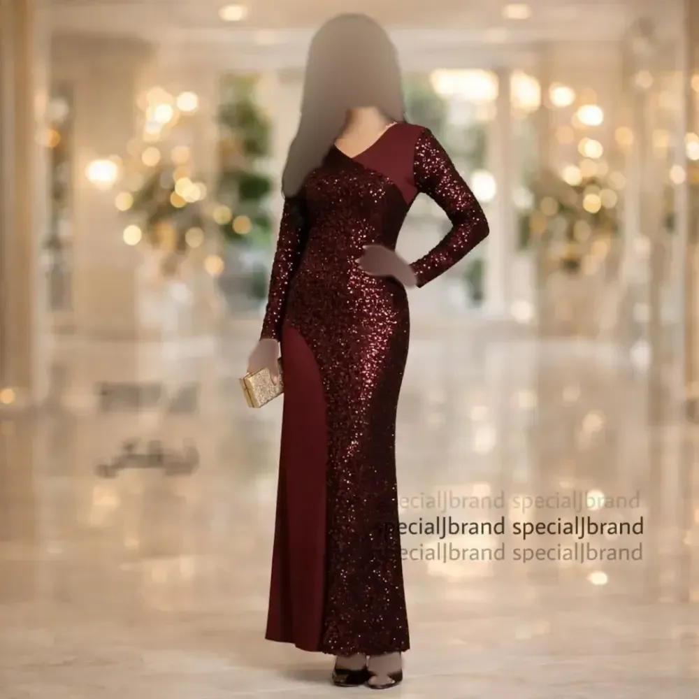 پیراهن ماکسی مجلسی زنانه مدل ریچل جنس کرپ کش و پولک مخمل سایز 40 تا 52