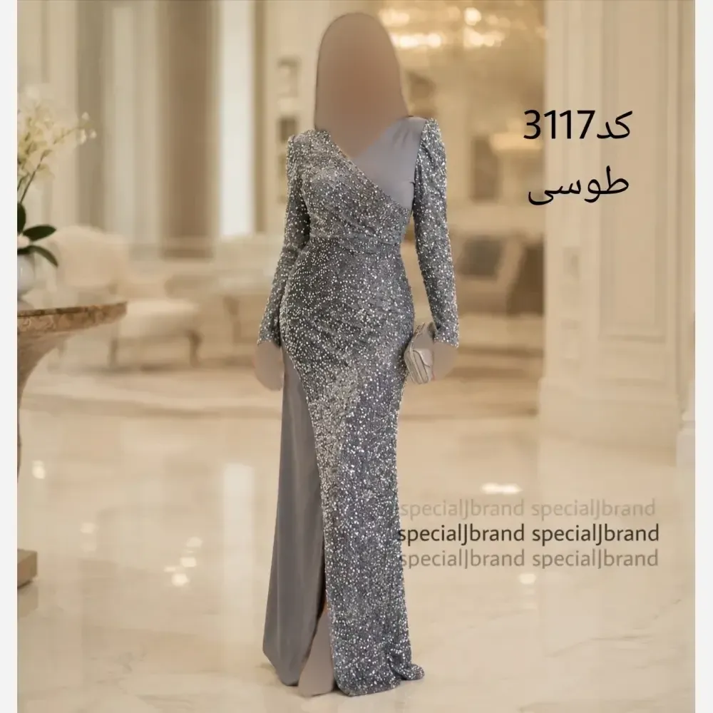 پیراهن ماکسی مجلسی زنانه مدل ریچل جنس کرپ کش و پولک مخمل سایز 40 تا 52