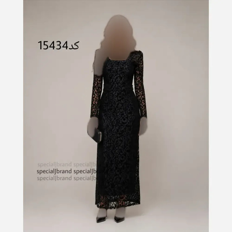 پیراهن میدی مجلسی زنانه جنس فلوک مخمل زیپدار قد 140