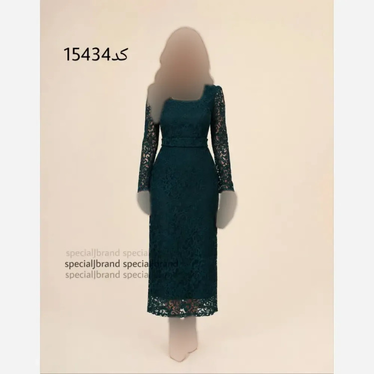 پیراهن میدی مجلسی زنانه جنس فلوک مخمل زیپدار قد 140