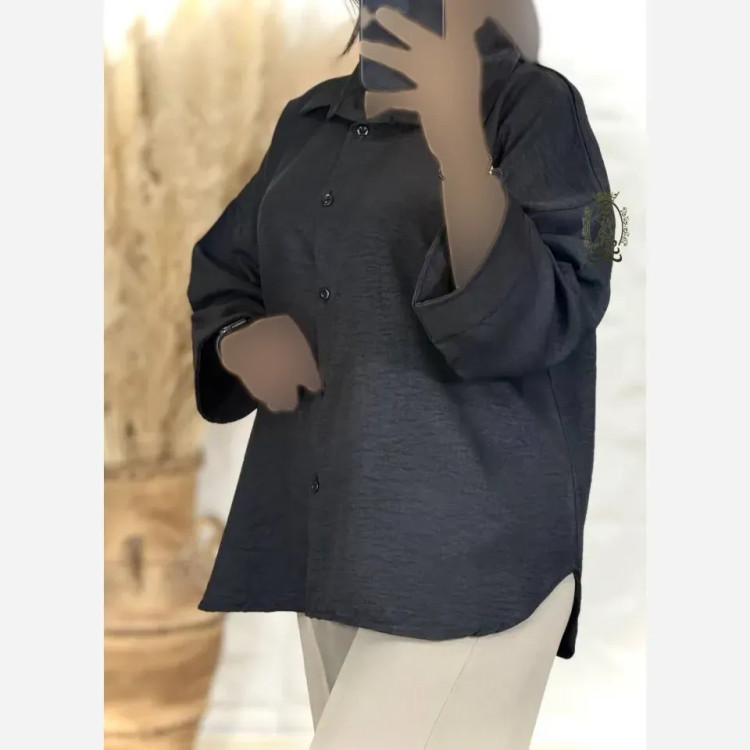 شومیز مشکی زنانه جنس صوفیا فری سایز مناسب سایز 38 تا 48