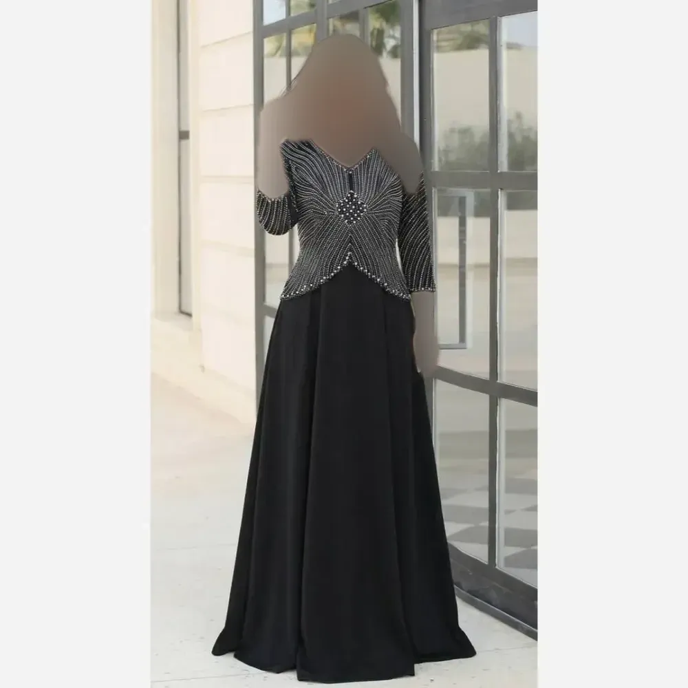 پیراهن مجلسی زنانه مدل روناک سایز بزرگ لمه ترک نگیندار کد 76449