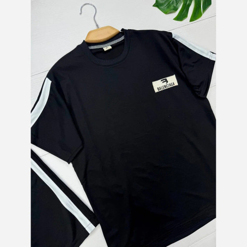 ست تیشرت و شلوارک مردانه Balenciaga جنس پنبه گلکسی سایز L تا 3XL