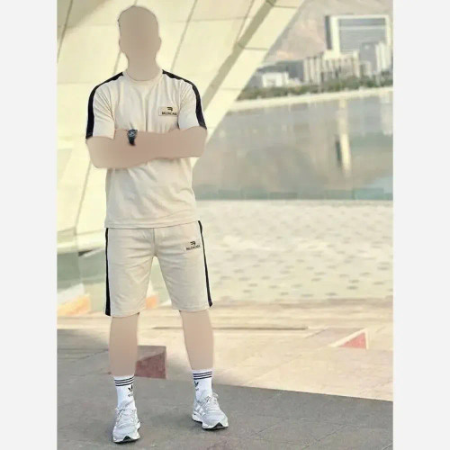 ست تیشرت و شلوارک مردانه Balenciaga جنس پنبه گلکسی