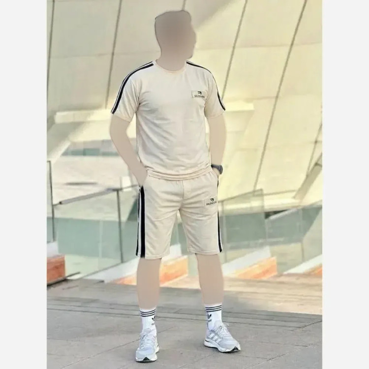 ست تیشرت و شلوارک مردانه Balenciaga جنس پنبه گلکسی