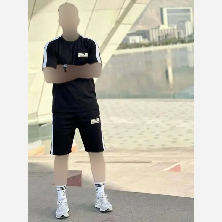 ست تیشرت و شلوارک مردانه Balenciaga جنس پنبه گلکسی