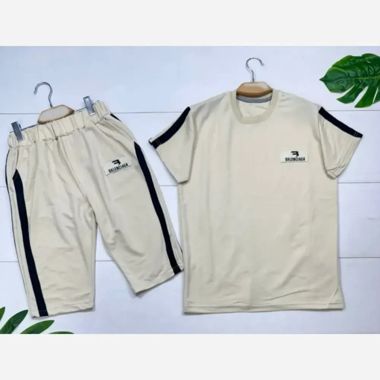ست تیشرت و شلوارک مردانه Balenciaga جنس پنبه گلکسی