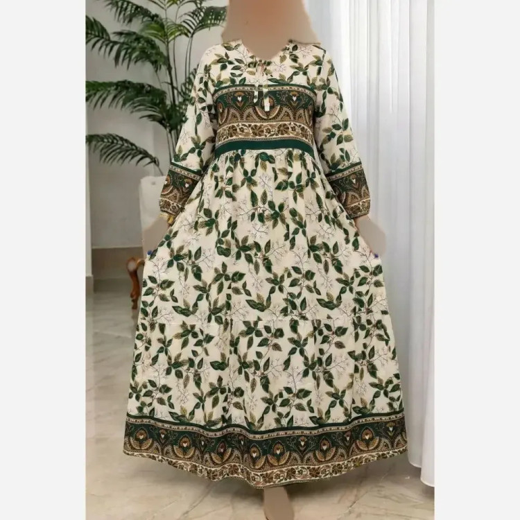 پیراهن ساحلی زنانه نخی مدل حدیث فری سایز 38 تا 48