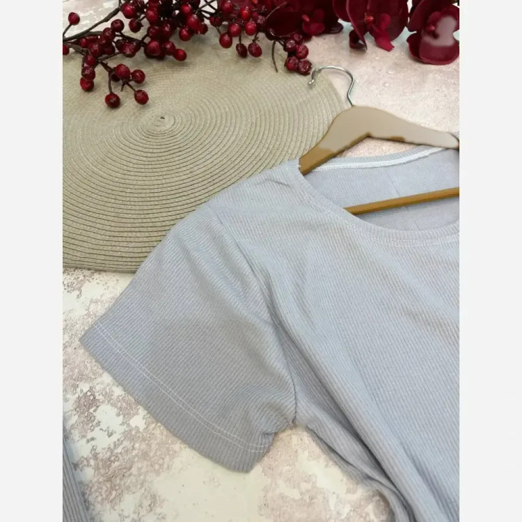 ست تاپ کراپ و لگ ورزشی زنانه مدل گتدار فری سایز جنس فانریپ پنبه