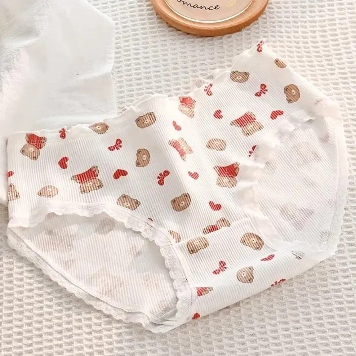 پک 5 تایی شورت زنانه عروسکی نخی کبریتی طرح تدی سایز بزرگ 3XL