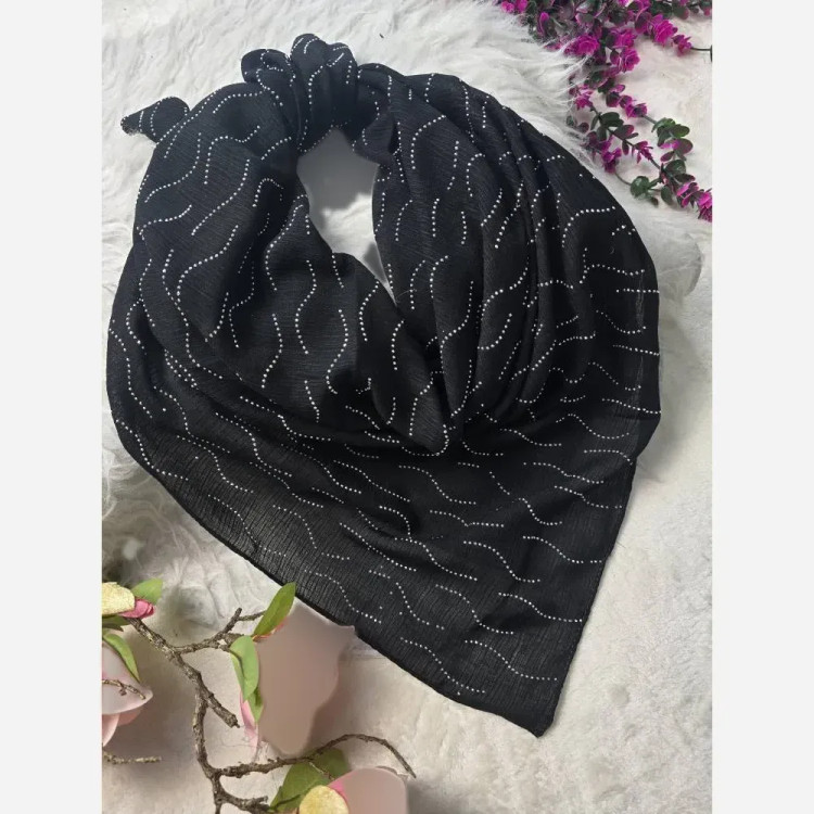 روسری مجلسی برشکا درختی نگیندار ابعاد 95 در 95 سانتیمتر