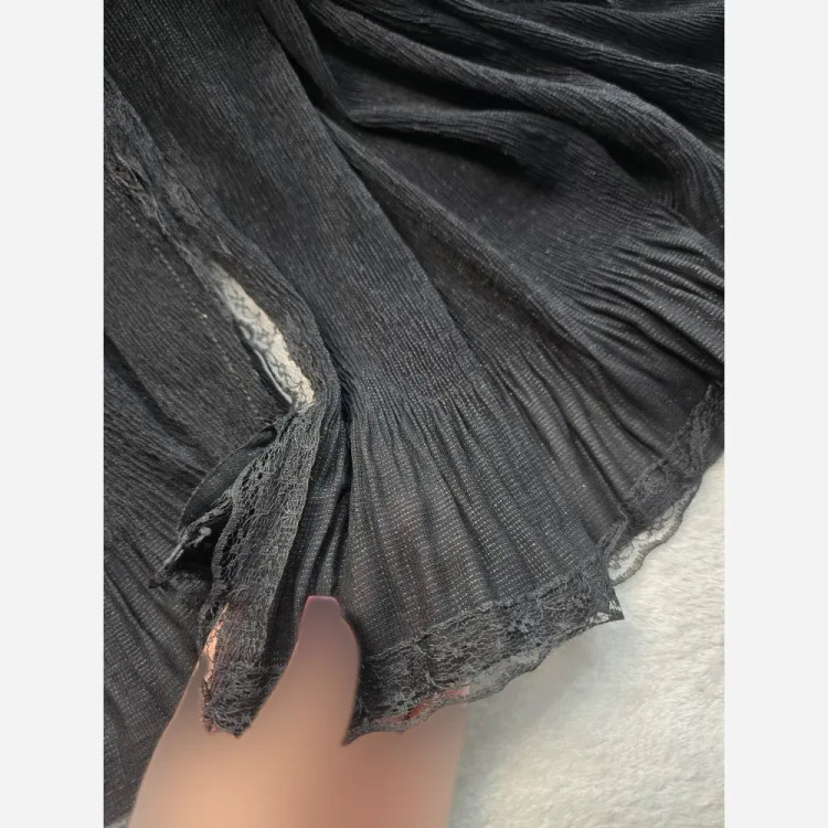 شال مجلسی زنانه طرح درختی دور دانتلی و لب نگین دار سایز 70 در 180 سانتیمتر