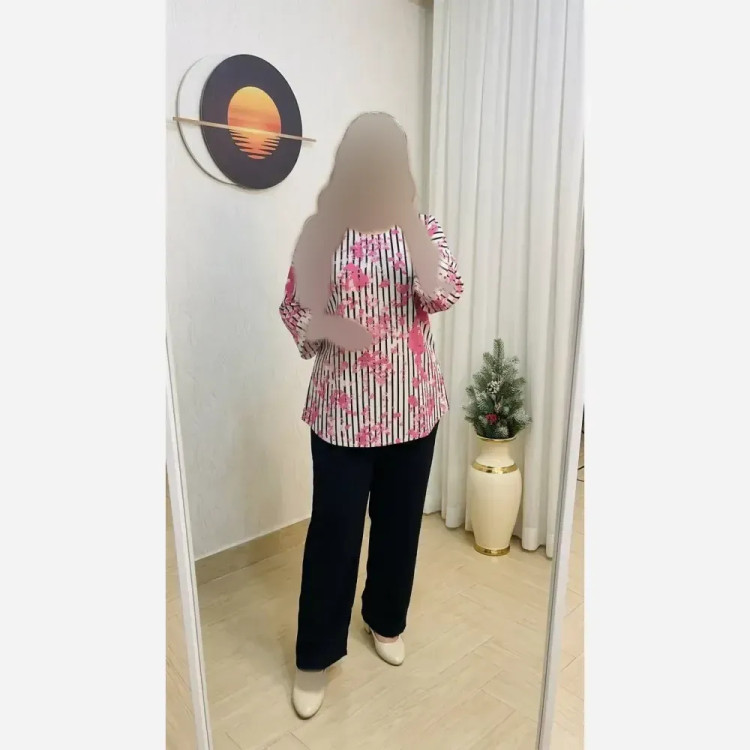 ست شومیز و شلوار زنانه مدل سویل جنس سوپرنخ و شانتون جودون فری سایز