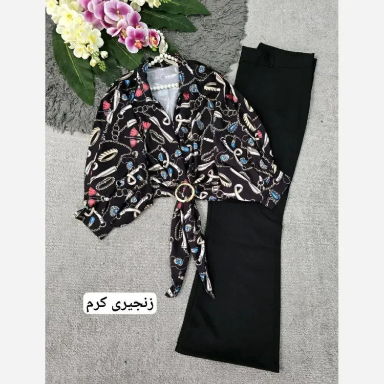 شومیز زنانه مدل لیلا جنس الیزه فری سایز 38 تا 48 آستین کیمونو