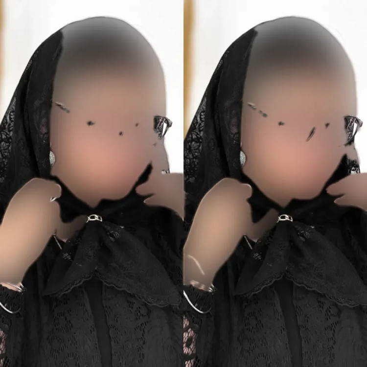 مینی اسکارف توری لبه دانتل مشکی فری سایز قد 40