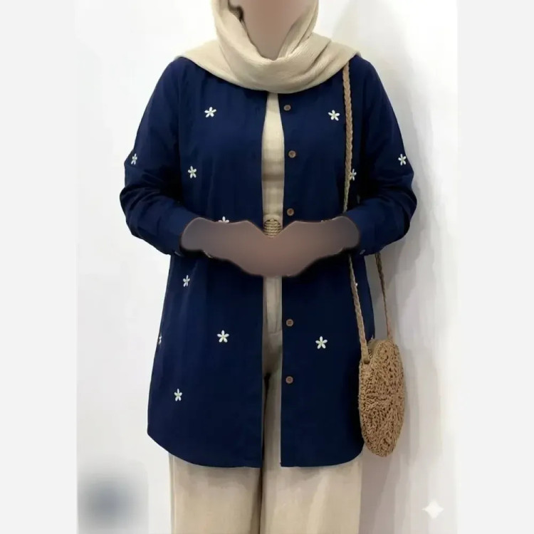 مانتو زنانه مدل پناه جنس لنین ابریشمی فری سایز مناسب سایز 38 تا 48