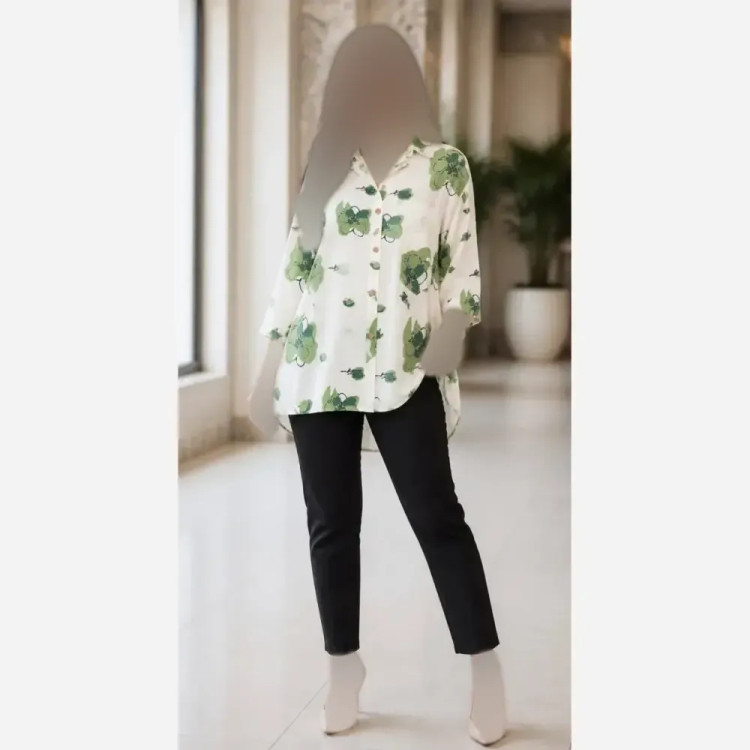 شومیز زنانه بوگاتی ایتالیایی فری سایز مناسب سایز 38 تا 48