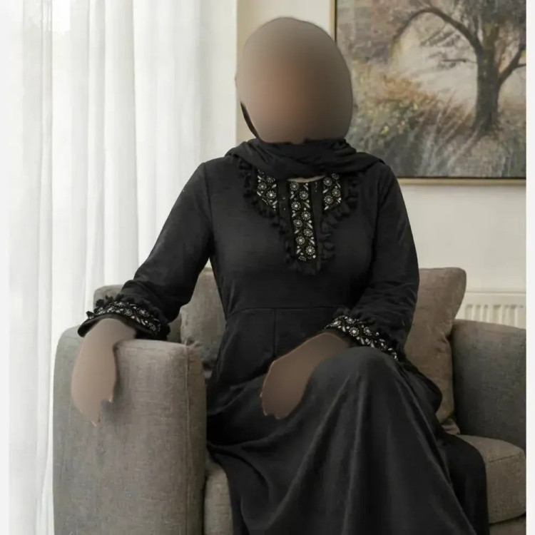 پیراهن مجلسی زنانه مدل وانیا جنس صوفیا رنگ مشکی سایز بزرگ