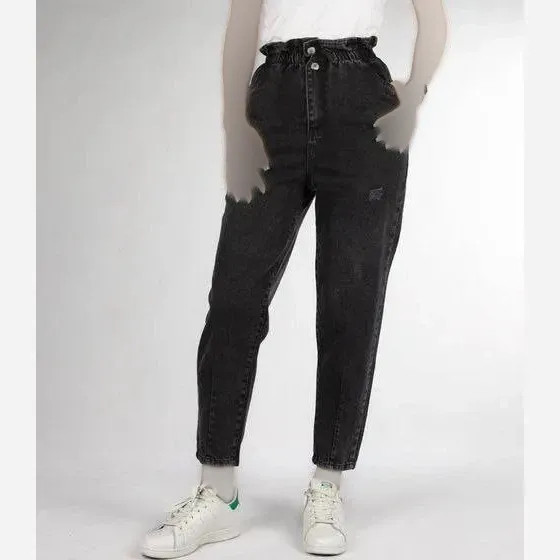 شلوار مام استایل طرح جین کمر کشی زنانه سایز یک