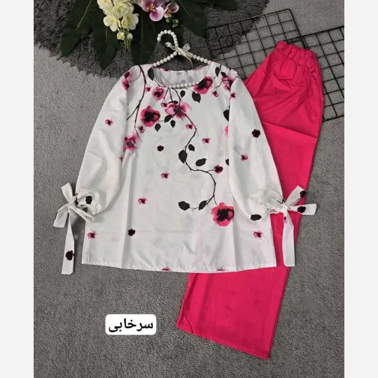 شومیز زنانه مدل شکوفه جنس بوگاتی فری سایز 36 تا 46