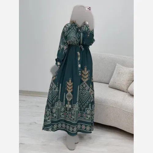 پیراهن ساحلی سنتی زنانه جنس فلور نخ درجه یک فری سایز تا 46