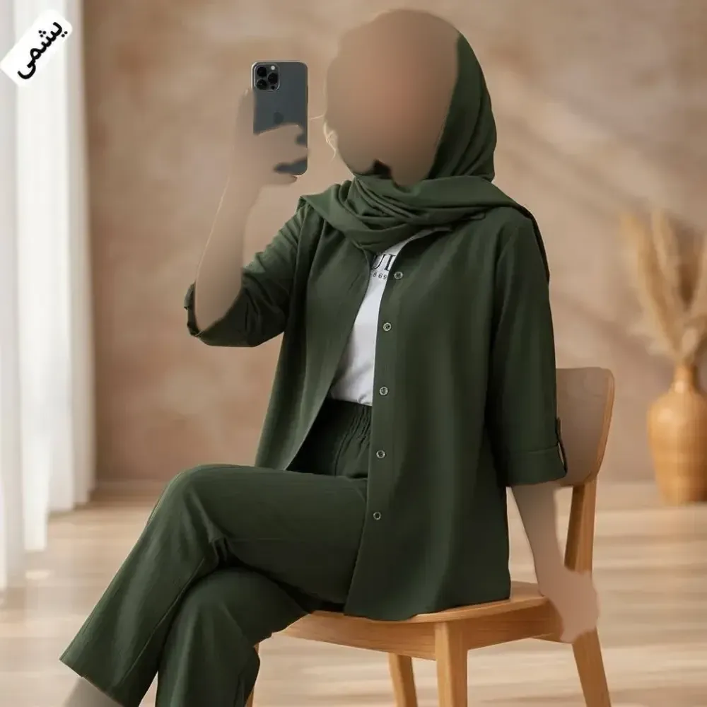 ست شومیز و شلوار زنانه مدل سحر جنس سوپر ایوا فری سایز 38 تا 46