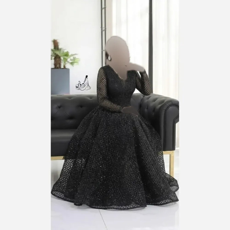 پیراهن مجلسی زنانه مدل زرین دانتل چمنی سنگدوزی شده سایزبندی 40 تا 58