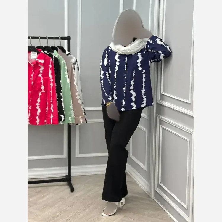 شومیز زنانه جنس بوگاتی درجه یک جیب دار فری سایز تا 46